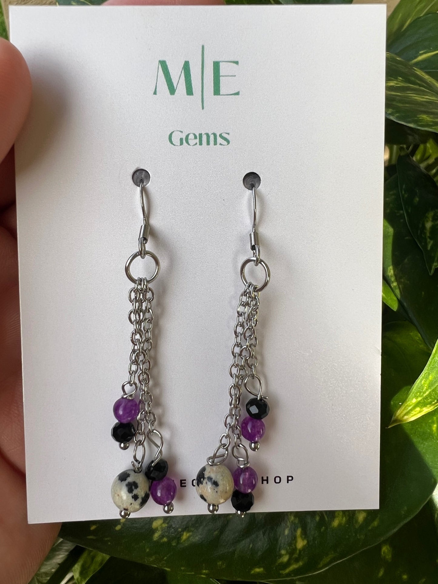 Purple Cow Earrings